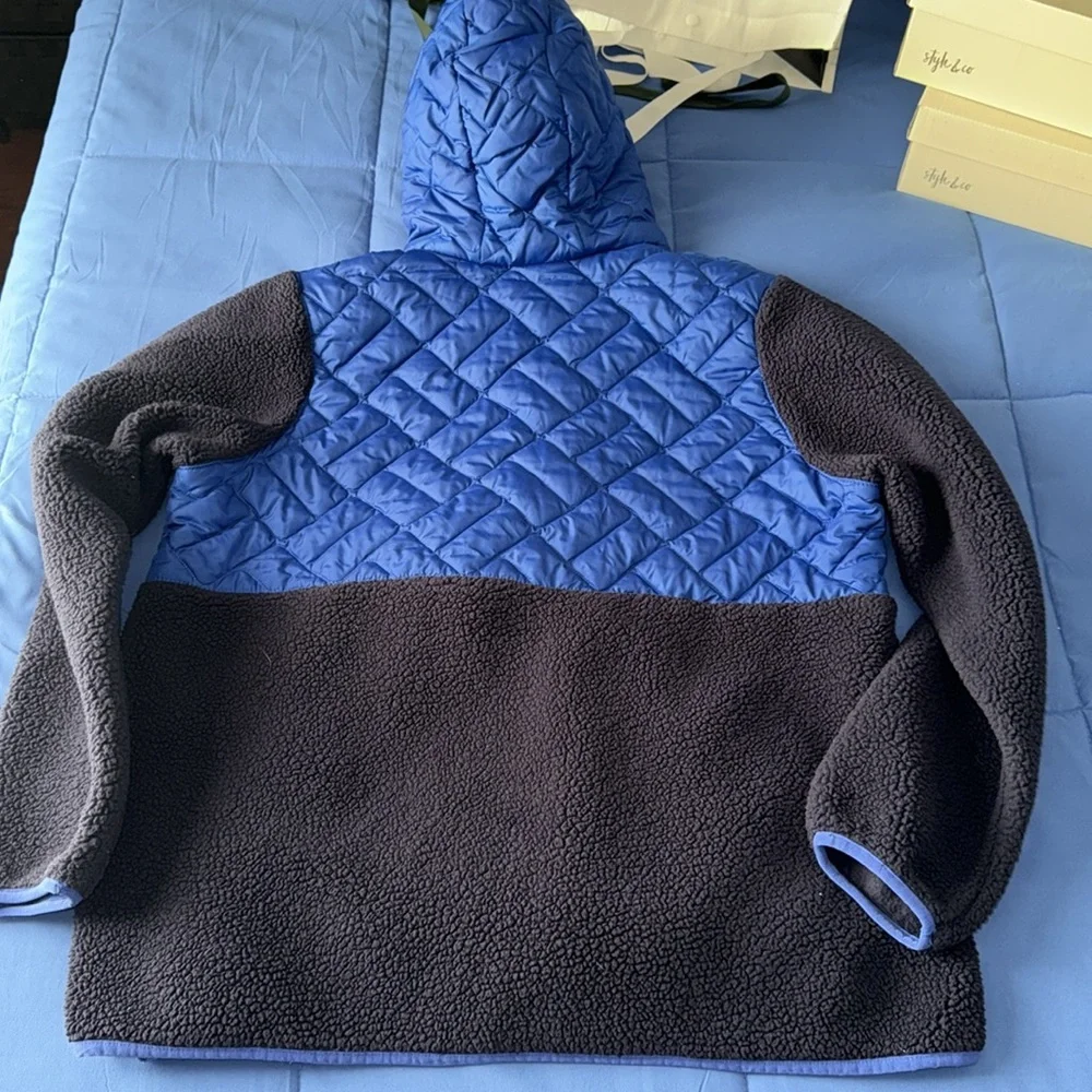 Columbia Women's Sweet View Fleece Hooded Pullover Lapis Blue Dark Nocturnal XL! - Picture 12 of 12